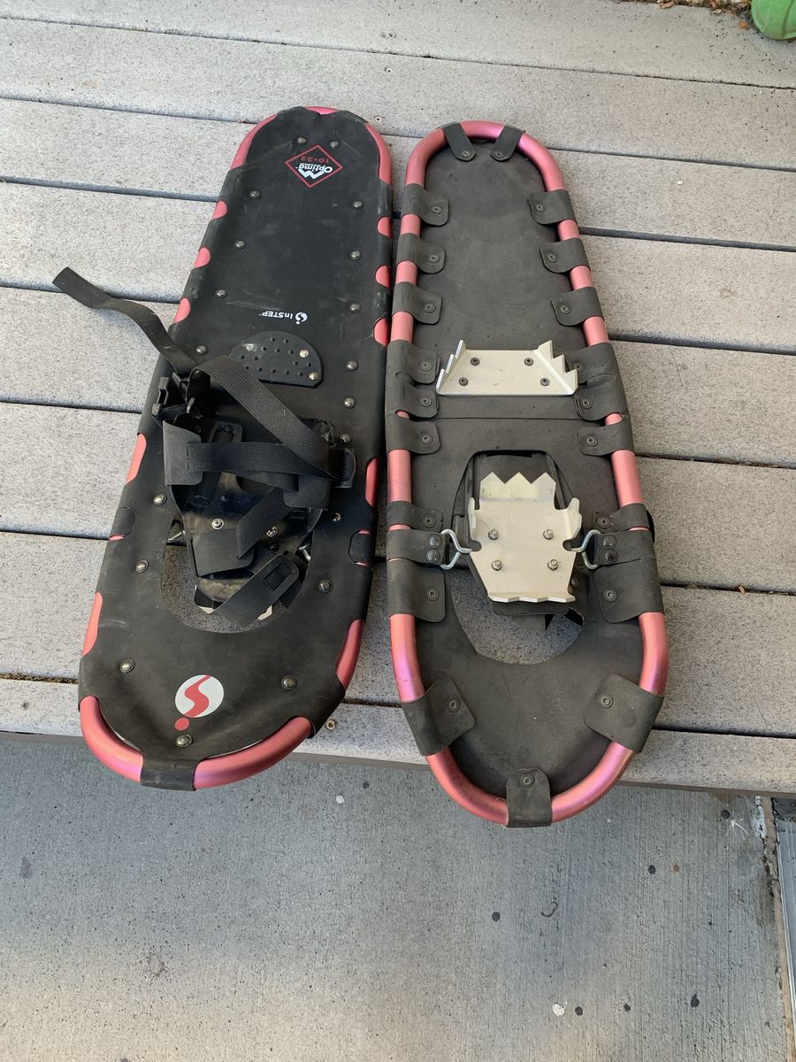 Redfeather Hike Snowshoes - Black/Pink, Women's - In-Step Bindings for Winter Hiking