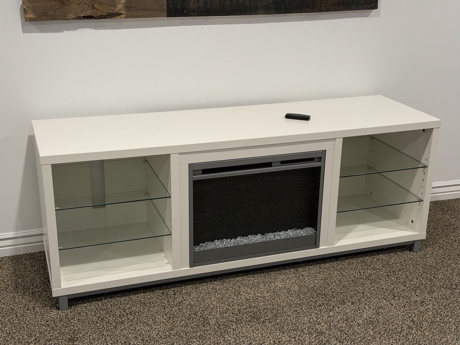 Ameriwood Fireplace TV Stand for TVs up to 70 Inch - White