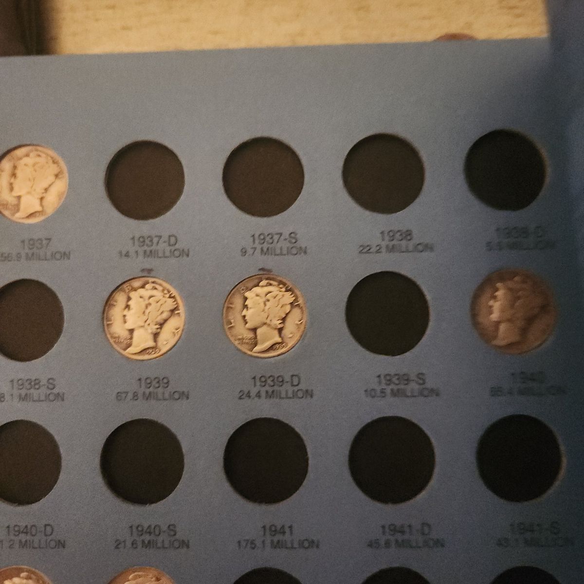 mercury dimes in book