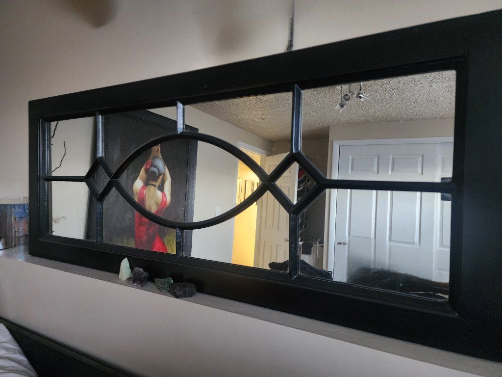 Large Black Decorative Mirror from Peir 1 imports
