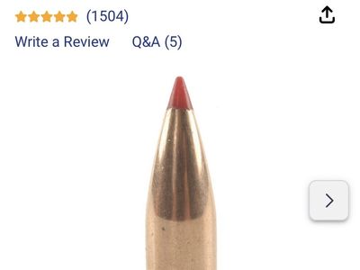 Hornady V-Max Bullets .308 Caliber 110 grain, Polymer Tip Reloading Bullets