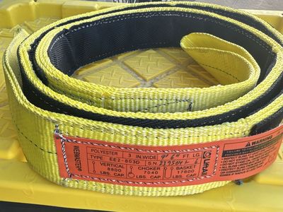 Lift-All Webmaster Polyester Web Sling, Eye/Eye, 2-Ply, 3 in. Width by 9 foot long