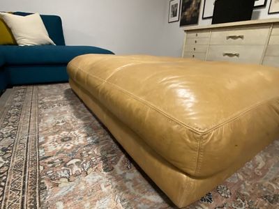 Leather Ottoman