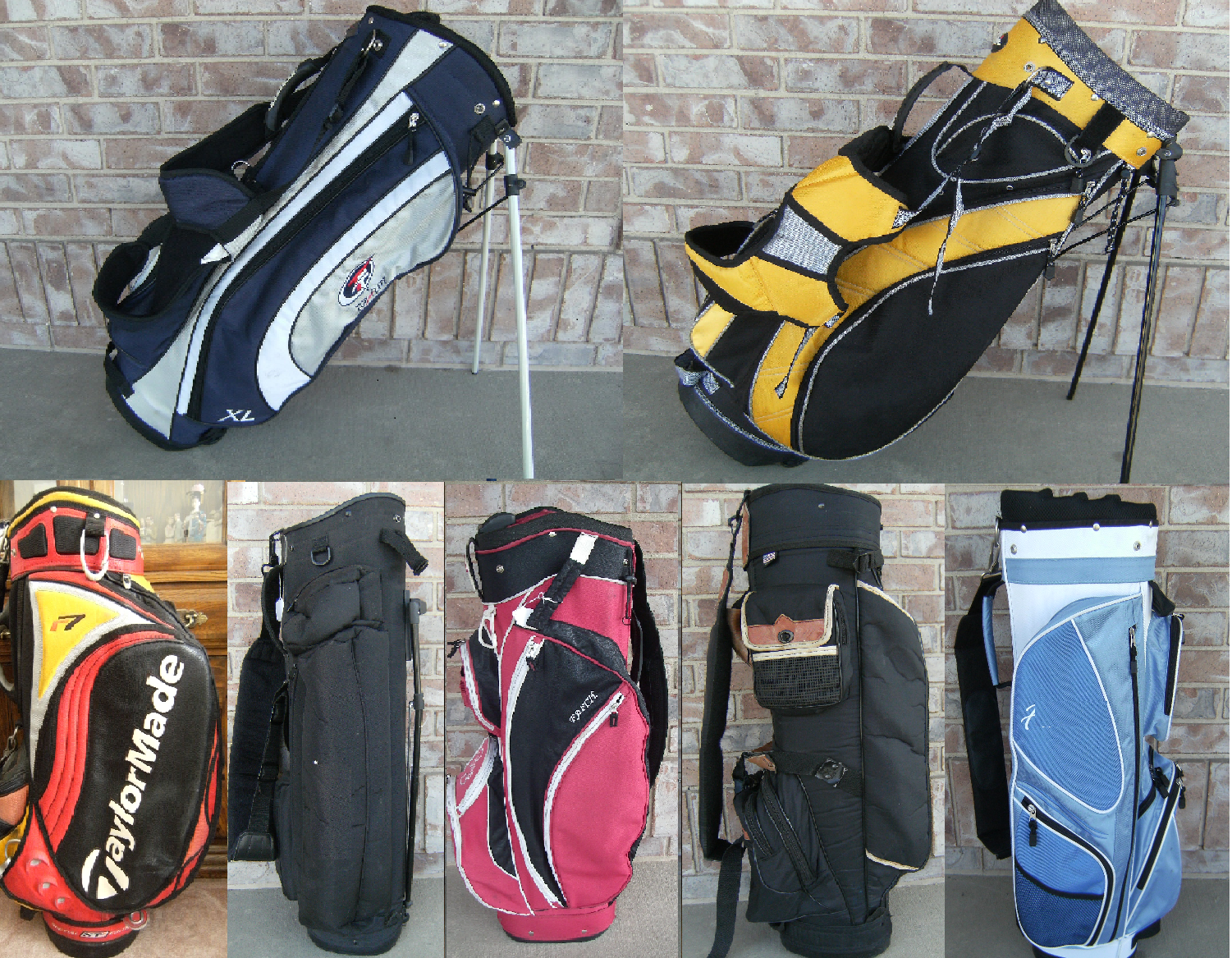 Gently Used Golf Bags $25 & Up, Cart / Stand / Travel / Stove Pipe Sunday, Callaway, Datrek, PING, TaylorMade