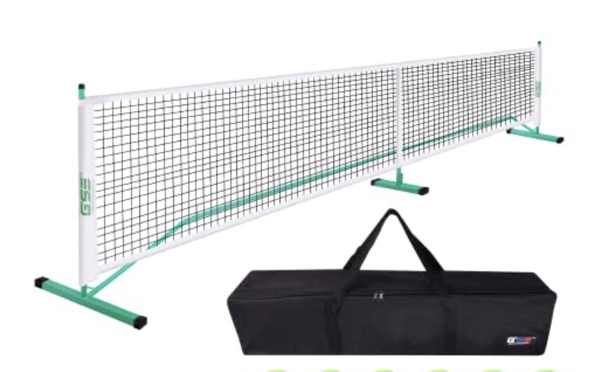 GSE Games & Sports Portable Outdoor Pickleball Net, stand w/ Carry Bag