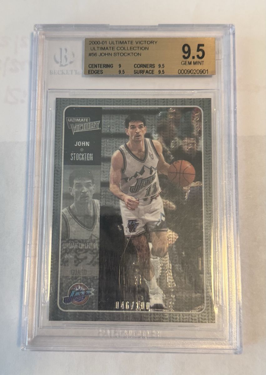 2000-01 Ultimate Victory Ultimate Collection John Stockton #56 /100 BGS 9.5 Gem Mint