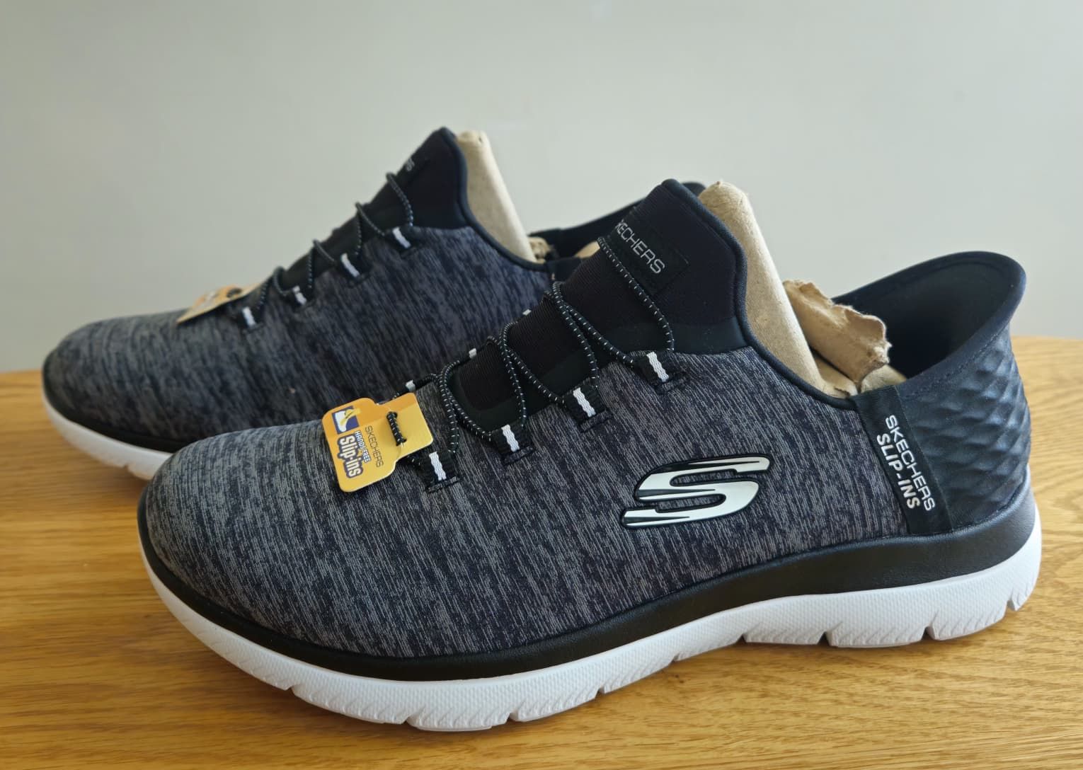 New Skechers Slip-Ins Summit Dazzling Haze Women's 8 Extra Wide Black