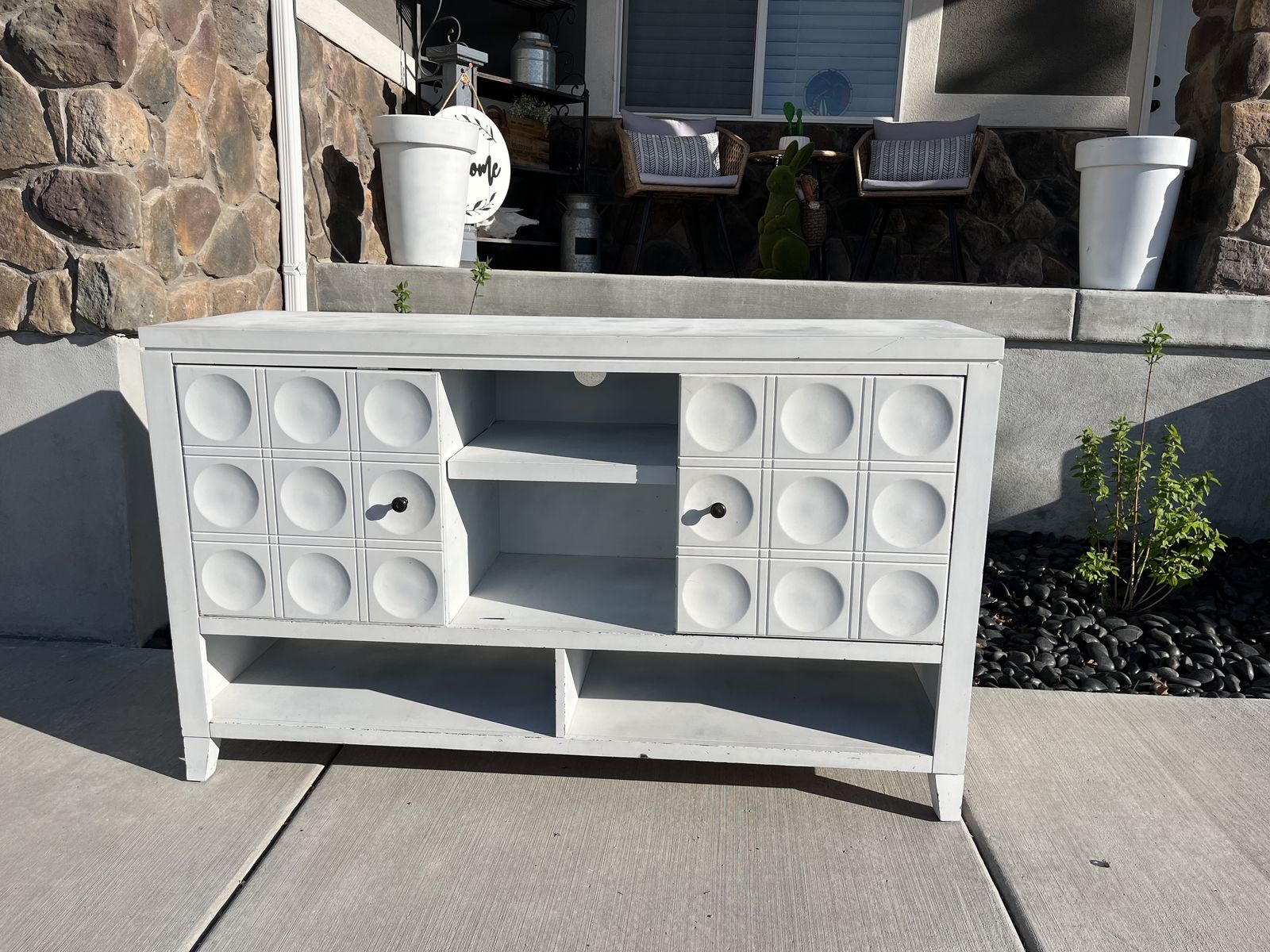 White tv stand