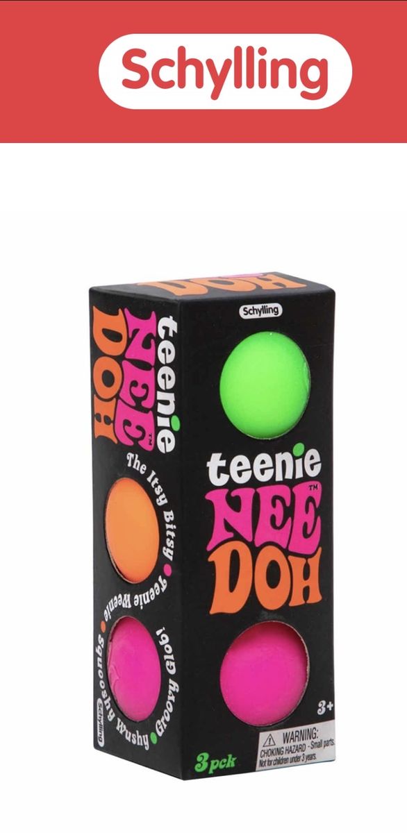 Schylling Teenie NeeDoh 3-Pack Fidget Stress Balls