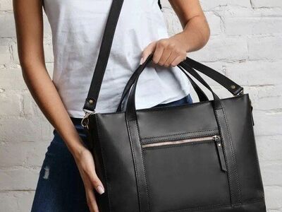 New Premium Leather Large Work Bag Tote Crossbody