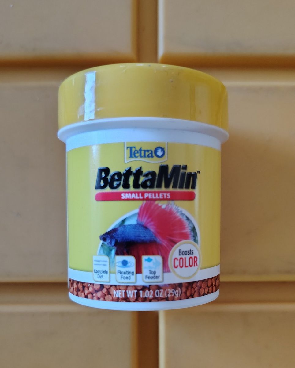 Tetra BettaMin Small Pellets Floating Betta Fish Food 1.02 oz Sealed Exp 01/26 6 bo