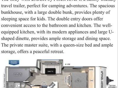 Forest River Grey Wolf 23DBH travel trailer