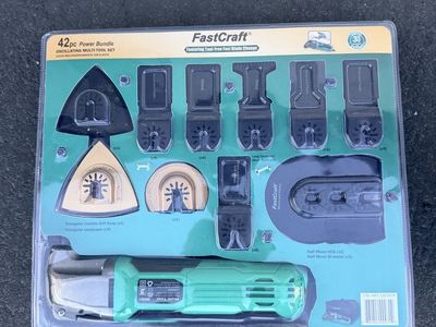 FastCraft 42pc Oscillating Multi-Tool Set with Blades and Case