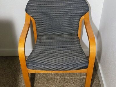 Upholstered Office / Desk Chair – Clean & Sturdy