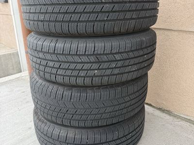Set of 4 Used Michelin 195/65R15 Tires with Steel Rims