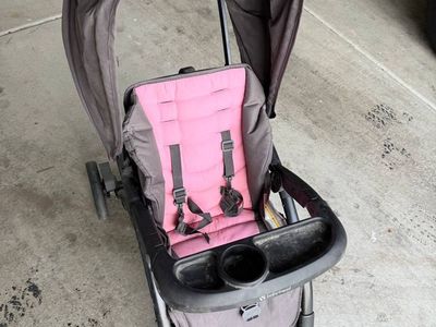 Baby Trend stroller, pink/gray