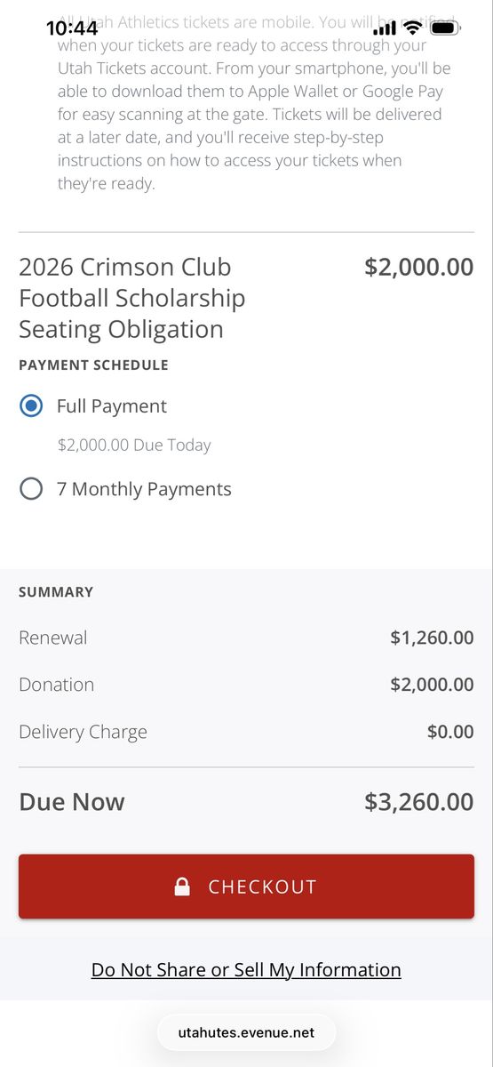 Pair Ute Football Season Tickets Sec W14 Row 14