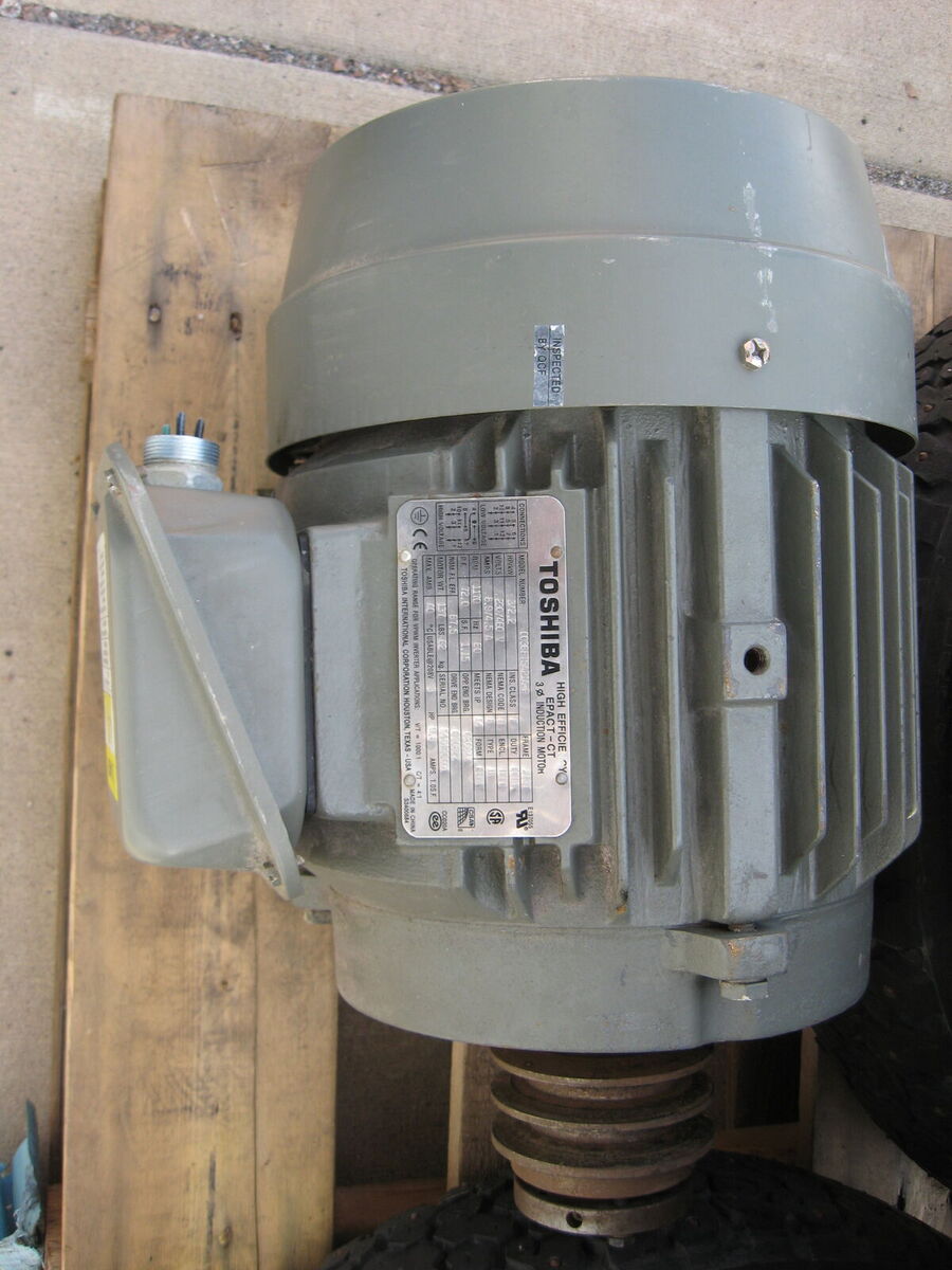 3 Hp TEFC Electric Motor 3 Phase 1170 RPM