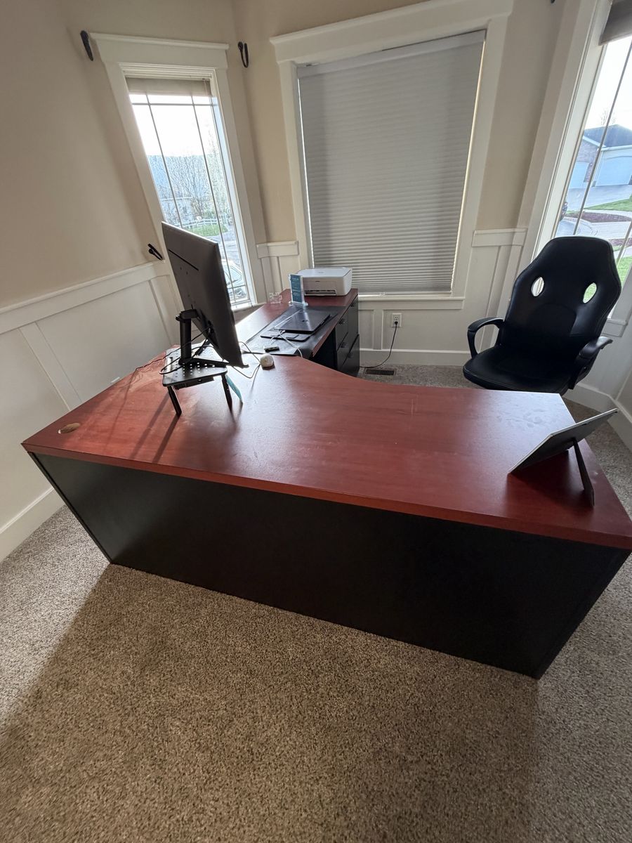 Large L-Shaped Office Desk