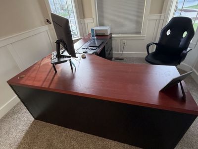 Large L-Shaped Office Desk