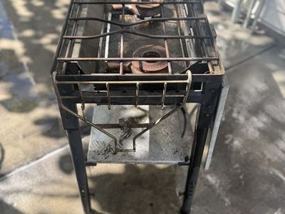 Outdoor Camping Stove 3-Burner Propane Cooker with Side Tables and Storage Shelf