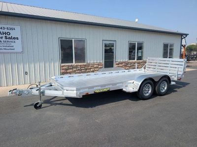 2027 Aluma 7816TA-BT 77x16 Tandem Axle Aluminum Utility Trailer 7K