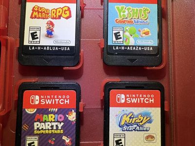 Nintendo Switch Game Lot: Super Mario RPG, Yoshi's Crafted World, Mario Party Superstars, Kirby Star Allies