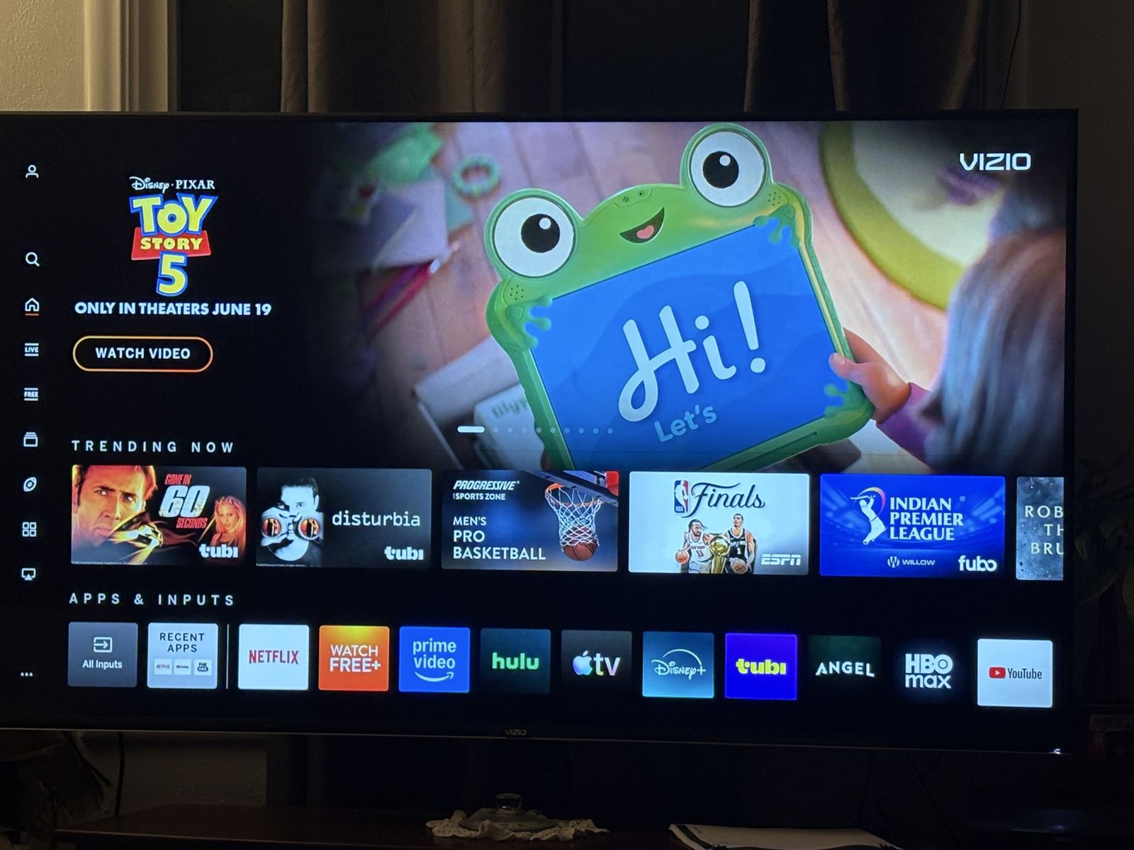 Vizio 70 inch smart TV with remote