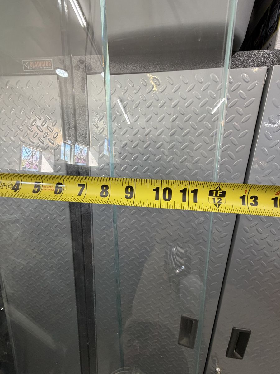 Glass shelving (2) with brackets/cable