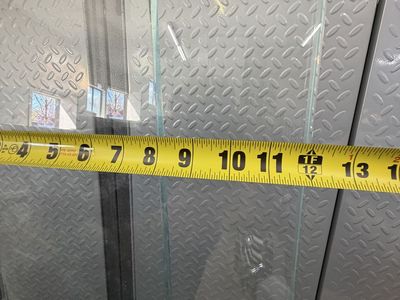 Glass shelving (2) with brackets/cable