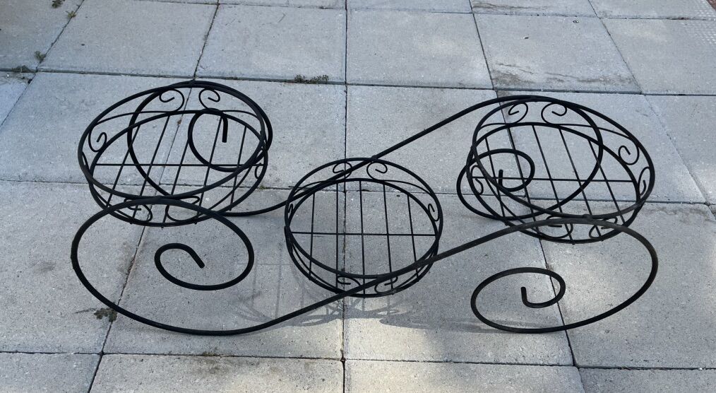 Black Rod 3 Plant Stand In One.