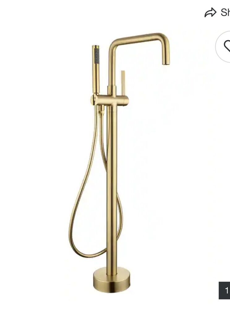 Tub Filler Brushed Gold-read Description