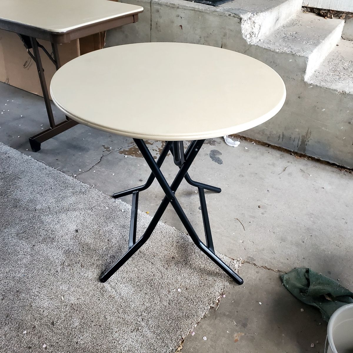 Folding Tables- New In Box-Rectangle & Round