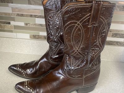 Vintage Justin Brown Leather Western Boots