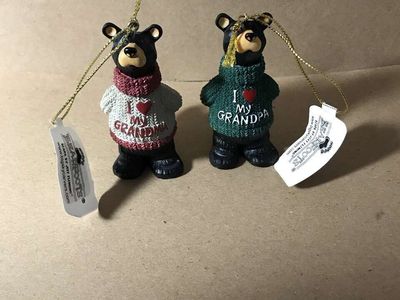 Big Sky Carvers I Love My Grandma and I Love My Grandpa Tree Ornaments, New or PICK