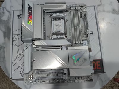 Gigabyte x870E Aorus Pro Ice Gaming motherboard, luxury, high end, white, amd, am5