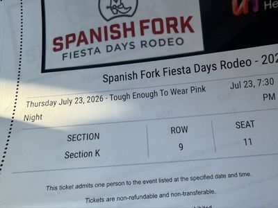 4 Spanish Fork Fiesta Days Rodeo 2026 Tickets - Tough Enough To Wear Pink Night Section K
