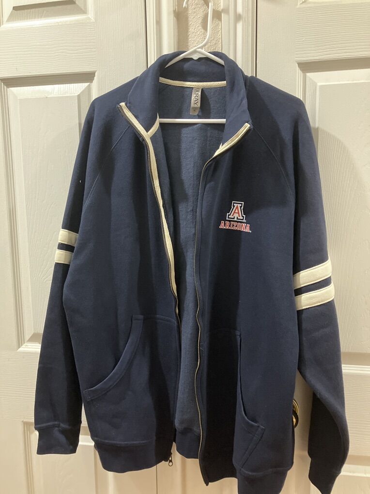 Blue University of Arizona Zip UpTraining Jacket