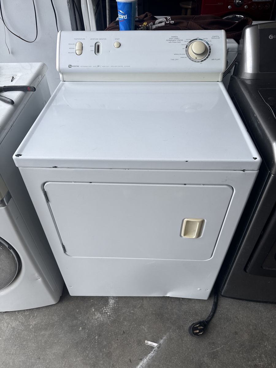 Maytag LDE9606ACE White Electric Clothes Dryer - Excellent Condition