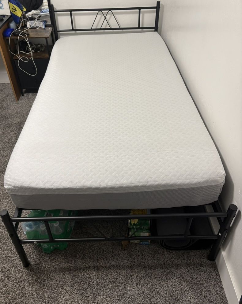 [PICKUP APRIL 27 ONLY] Twin Bed Set: Zinus Mattress & Foldable Frame
