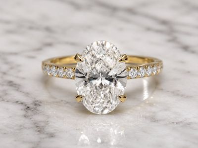 2.54 CTW Oval Lab-Grown Diamond Engagement Ring