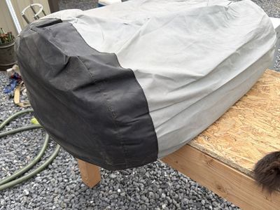 Outdoor RV Cover - Gray & Black Durable Weather-Resistant Storage Tarp