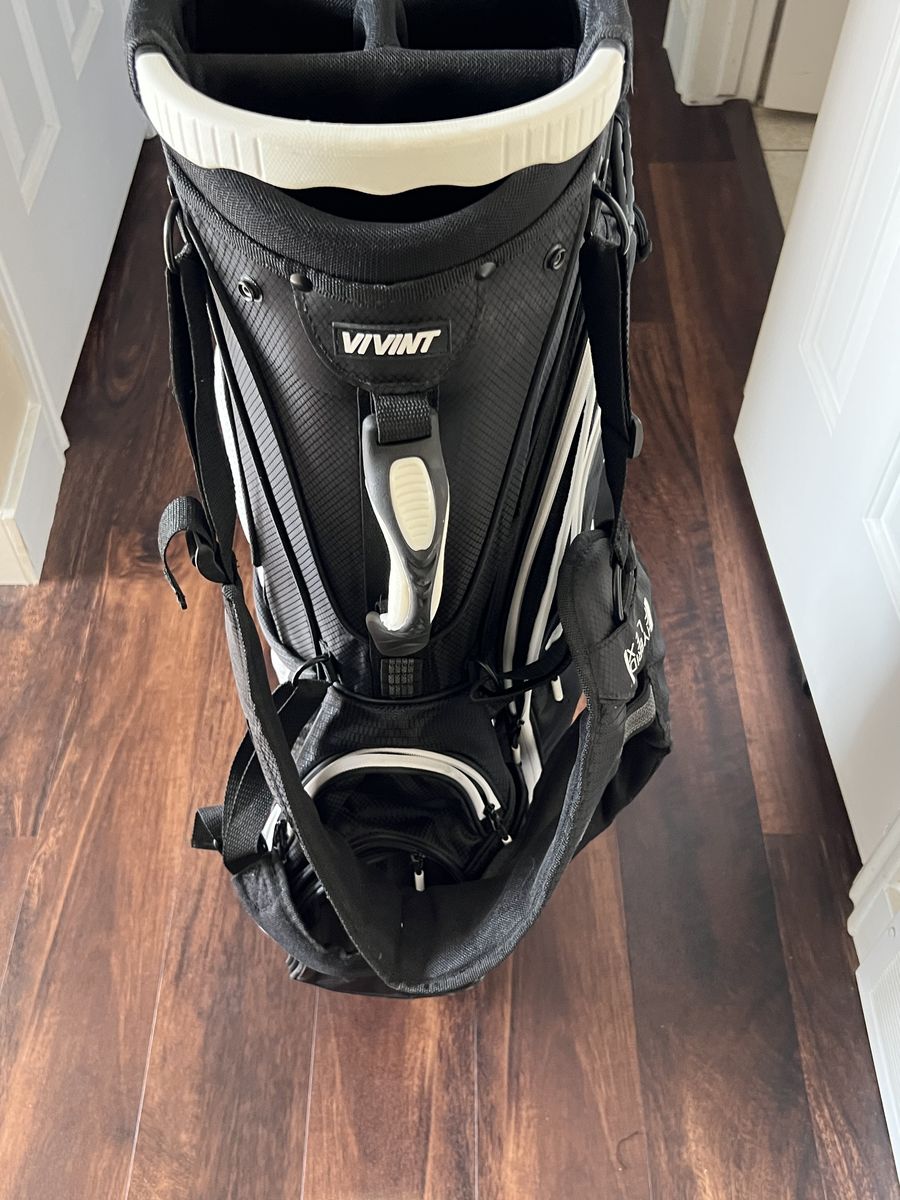 Vivint Golf Stand Bag - Black/White - Excellent Co