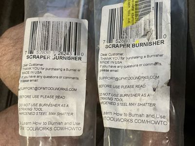 DFM Tool Works Cabinet Scraper Burnishers - New - Pair