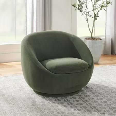 BHG Mira Olive Green Swivel Chair