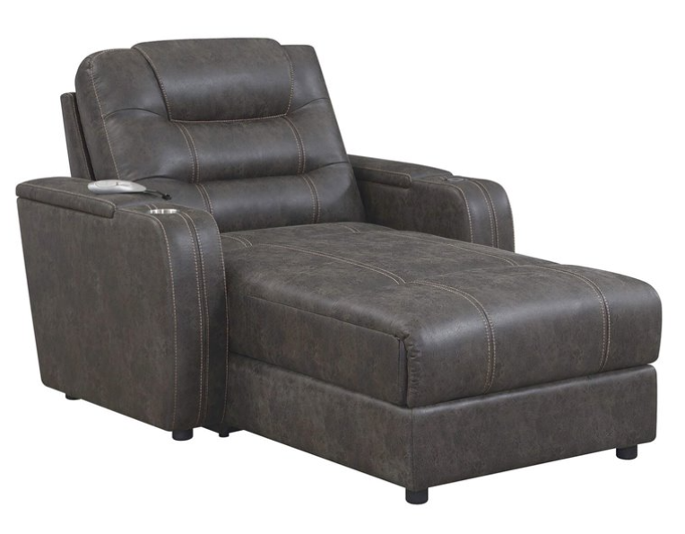 Contemporary Power FULL Recliner Chaise Lounge Chair Sunset Trading Retail $3,300+ SET OF 2 Reclining to XL Twin Bed!
