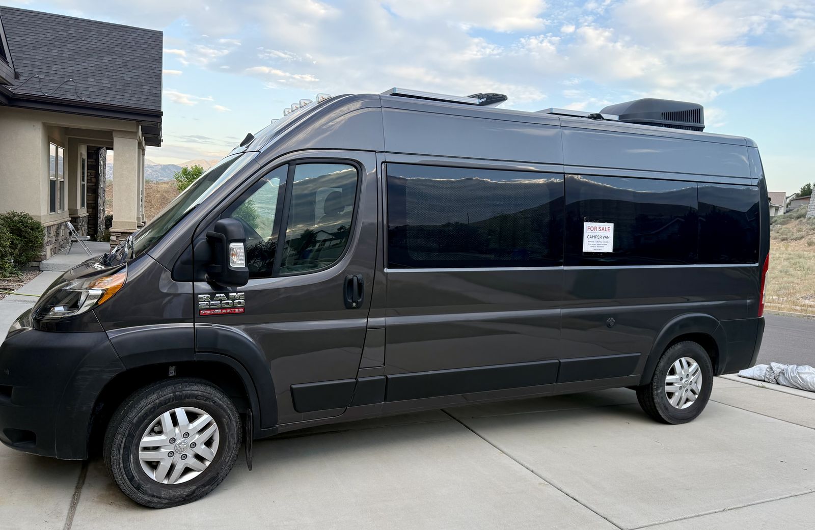 2022 RAM ProMaster 2500 Class B Camper Van - Queen Bed, Solar, A/C, Hot Water, 7.5k Miles