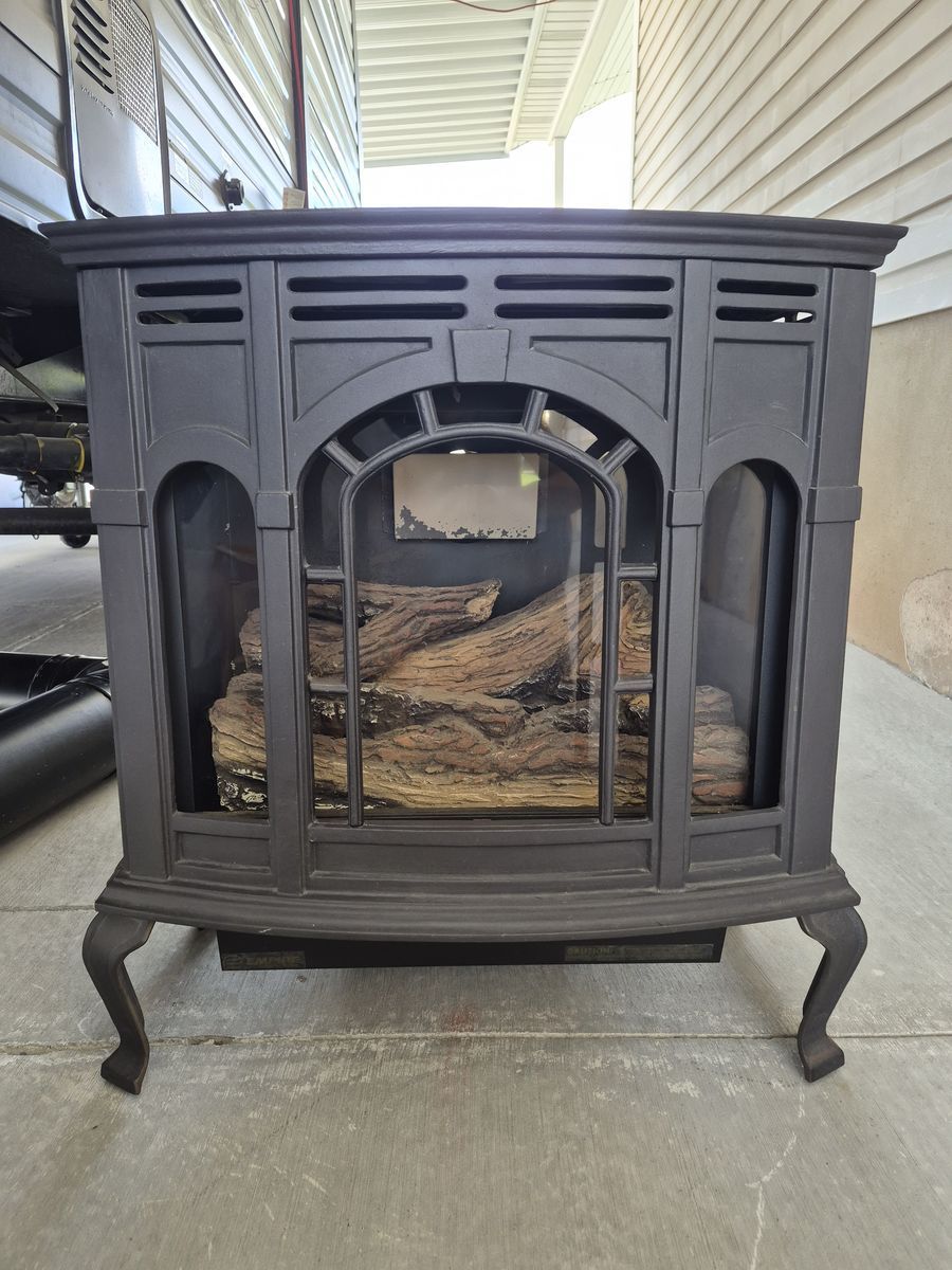 American Hearth Empire cast iron gas fireplace stove