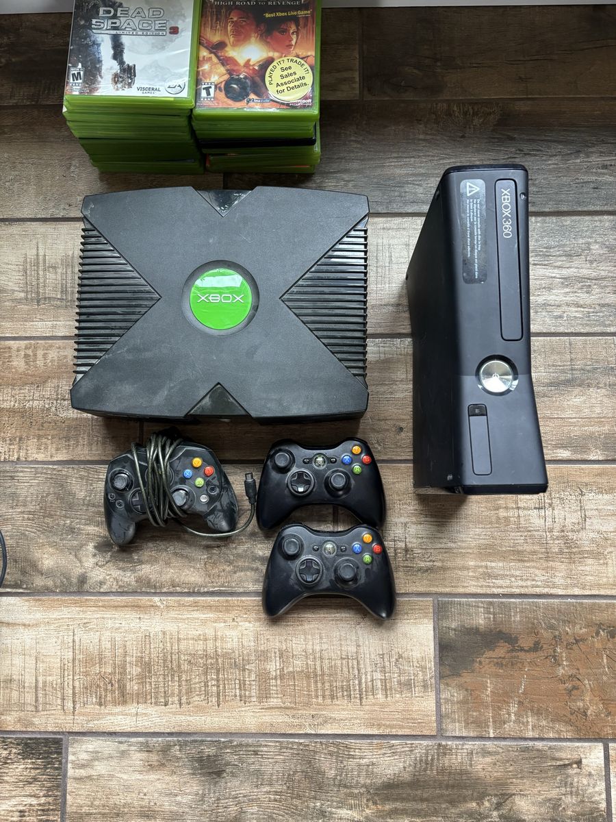 X Box and Playstation consoles with Games