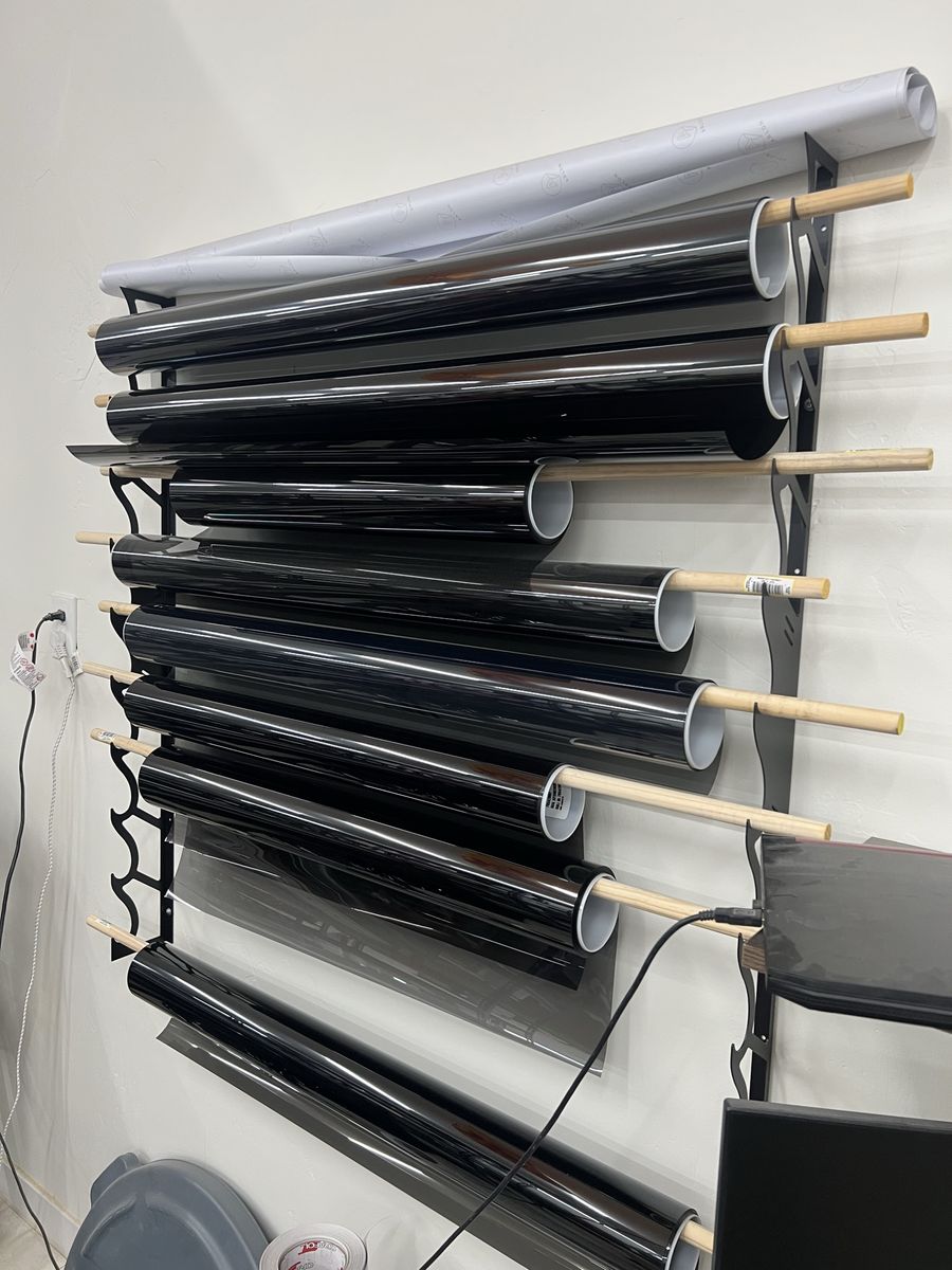 Vinyl and window film wall racks